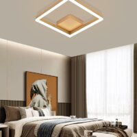 Plafoniera LED 80W Minimalist Square Auriu