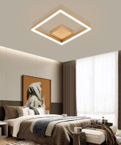 Plafoniera LED 80W Minimalist Square Auriu