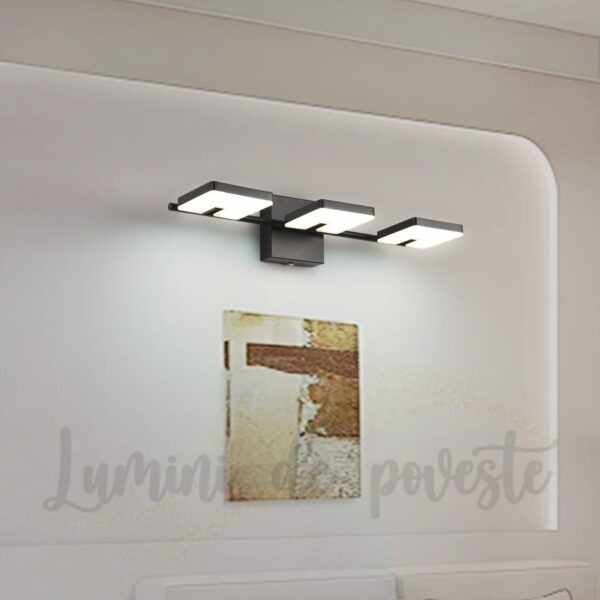 Aplica LED 24W baie Trio Black