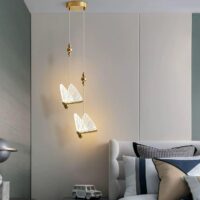 Candelabru LED 12W Butterfly 2 Auriu