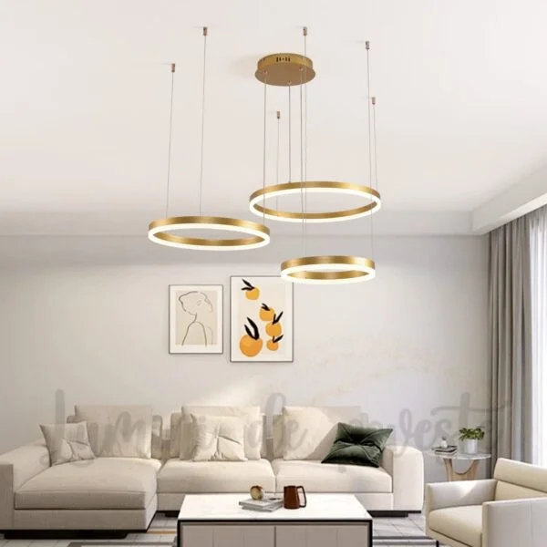 Poza pentru Candelabru LED 150W Minimalist Gold 30+40+50, Telecomanda