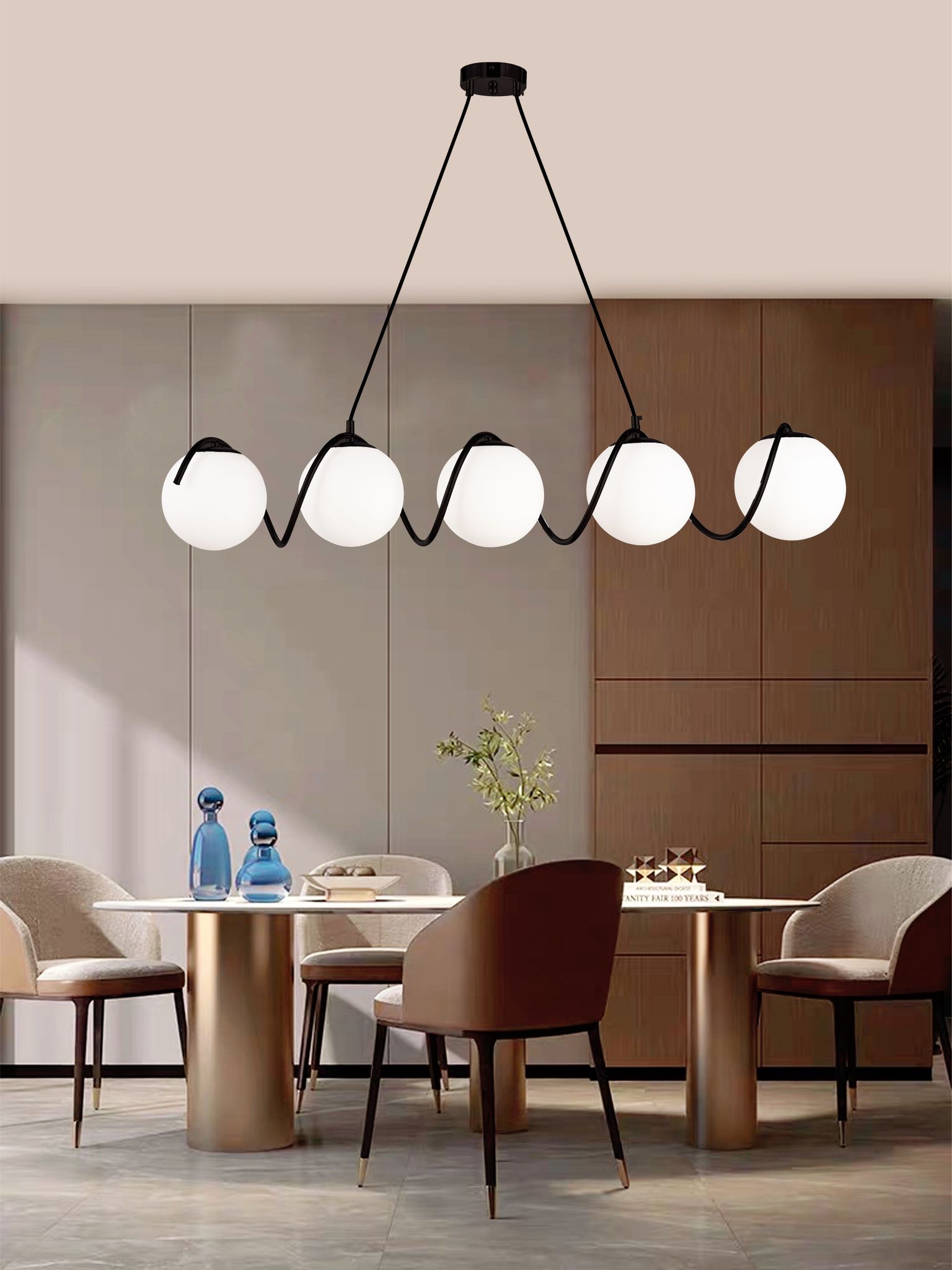 Candelabru Moon Spira Black 5 Candelabru Moon Spira Black 5