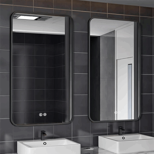 Oglinda LED 47W de baie Visage Black 60x80 OD039