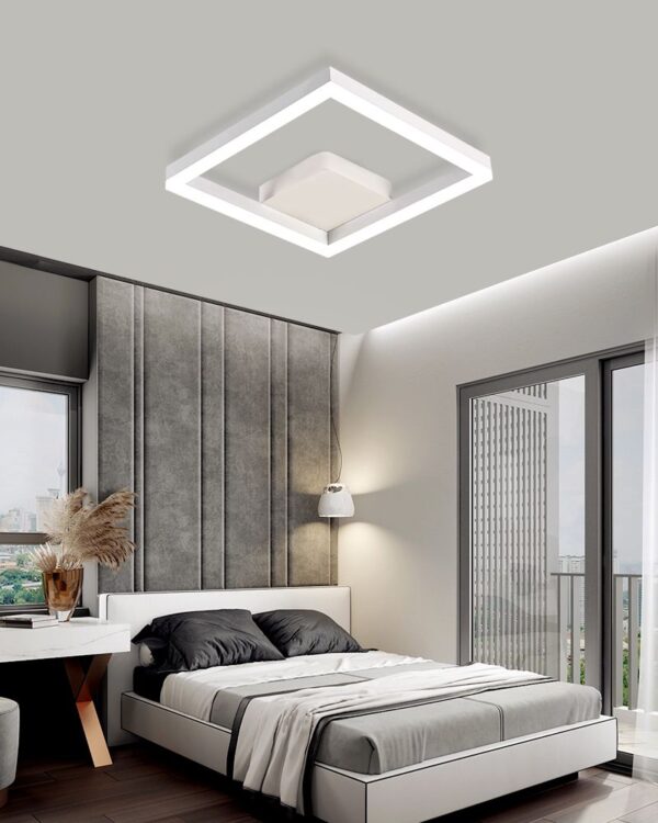 Plafoniera LED 80W Minimalist Square Alb