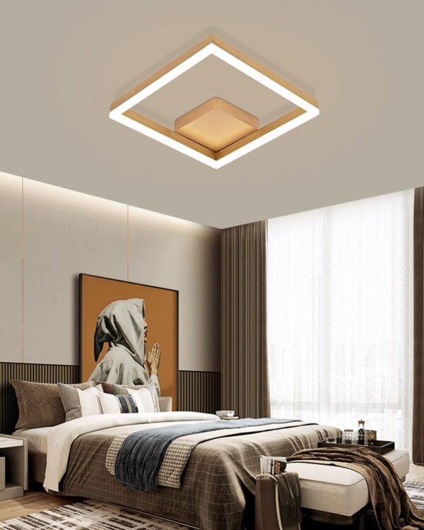 Plafoniera LED 80W Minimalist Square Auriu