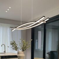 Candelabru LED Dining 80W Link Negru, Telecomanda