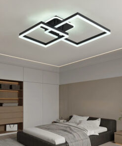 Lustra LED 140W Minimalist 2 Square Negru