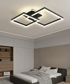 Lustra LED 140W Minimalist 2 Square Negru