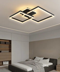 Lustra LED 140W Minimalist 2 Square Negru
