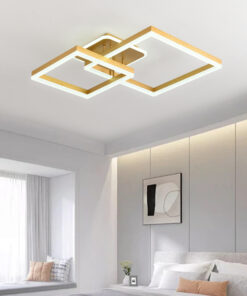 Lustra LED 140W Minimalist 2 Square Gold