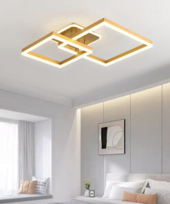 Lustra LED 140W Minimalist 2 Square Gold