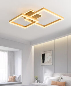 Lustra LED 140W Minimalist 2 Square Gold