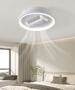 Lustra LED 92W cu Ventilator Alb
