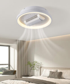 Lustra LED 92W cu Ventilator Alb