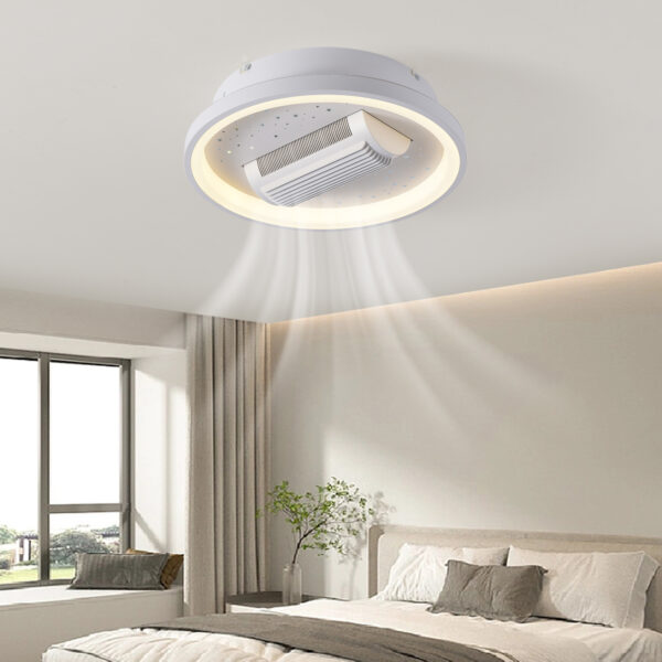 Lustra LED 92W cu Ventilator Alb