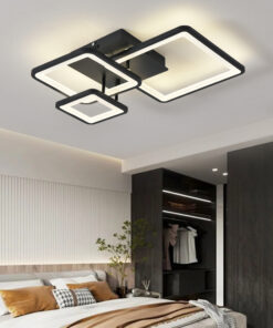 Lustra LED 108W Minimalist 3 Square Negru