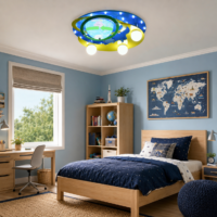Lustra LED copii Planeta cu Difuzor (Boxa) si Bluetooth