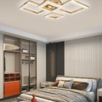 Lustra LED 100W Ceiling 4 Glam Auriu, Telecomanda