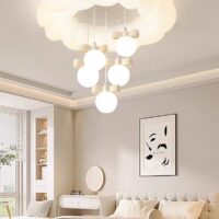 Lustra LED 110W Noris Globe 5 White, Telecomanda