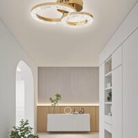 Lustra LED 42W Rings 2 Cercuri Glam Auriu