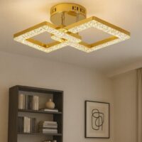 Lustra LED 50W Ceiling 2 Glam Auriu, Telecomanda