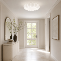 Lustra LED 76W Noris White, Telecomanda