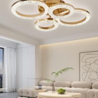 Lustra LED 84W Rings 4 Cercuri Glam Auriu
