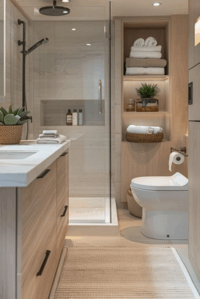 Amenajari bai mici de apartament: poze si idei din care sa te inspiri