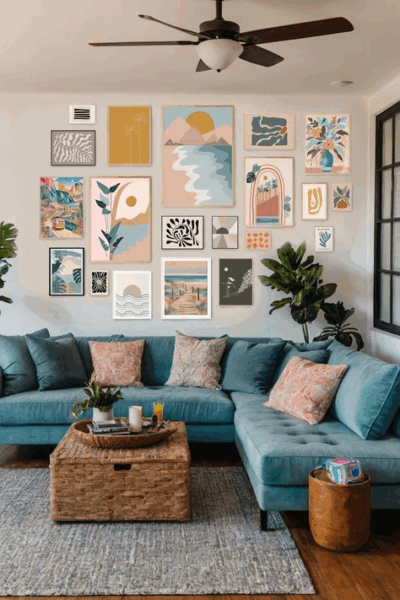 Idei decorare perete living: poze si sfaturi din care sa te inspiri