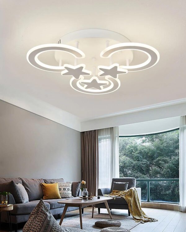 Lustra LED 126 W Circle Star White Mini
