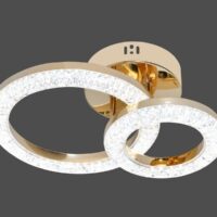 Lustra LED 42W Rings 2 Glam Auriu