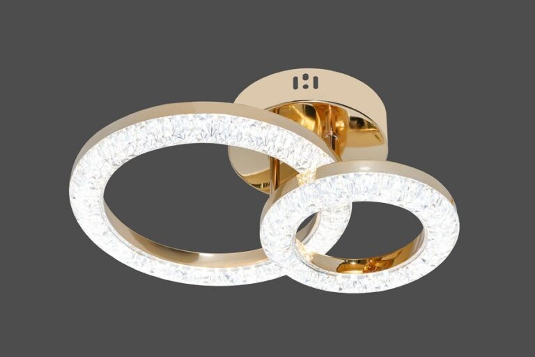 Lustra LED 42W Rings 2 Glam Auriu