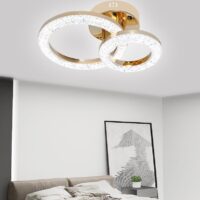 Lustra LED 42W Rings 2 Glam Auriu