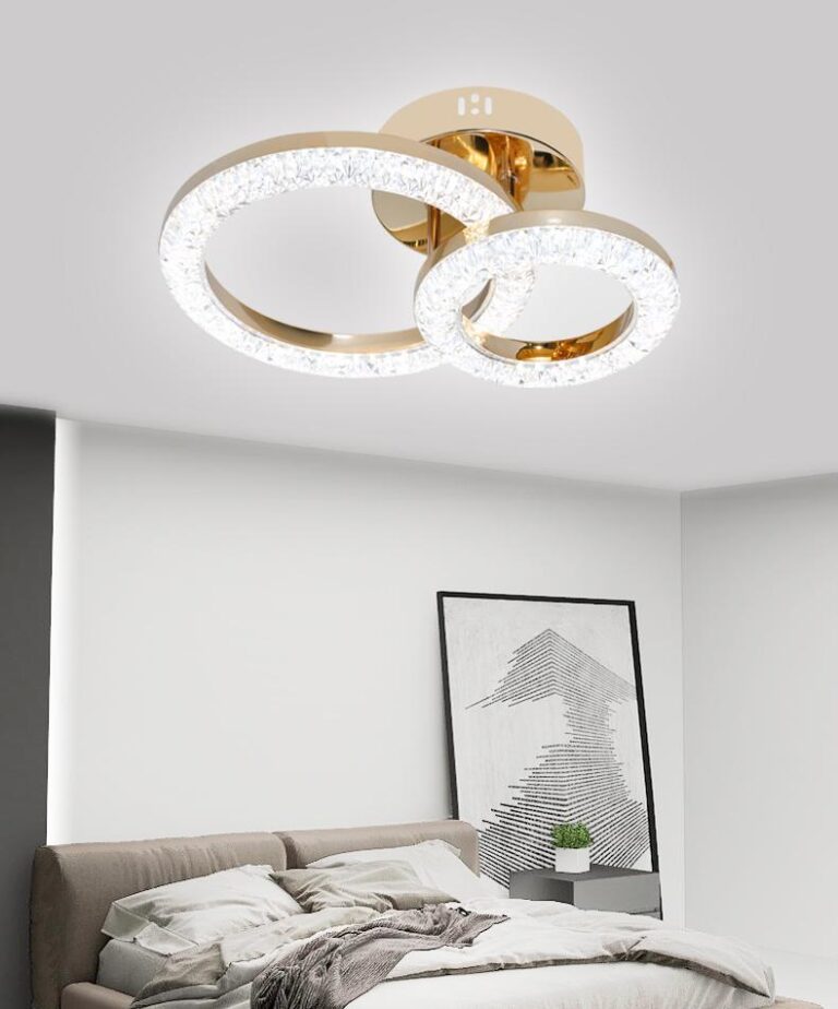 Lustra LED 42W Rings 2 Glam Auriu