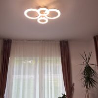 Lustra LED 84W Rings 4 Cercuri Glam Auriu photo review