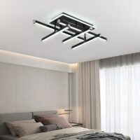 Lustra LED 142 W Zig Zag Dreptunghiular Negru