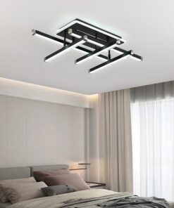 Lustra LED 142 W Zig Zag Dreptunghiular Negru