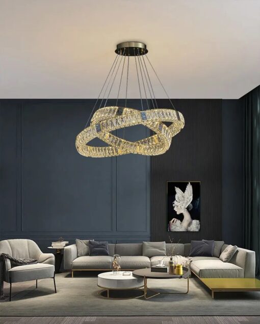 Candelabru LED 84 W Crystals Mozaique Gold 2