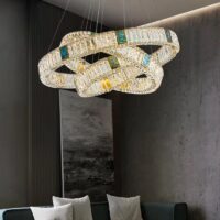Candelabru LED 156 W Crystals Mozaique Gold 3