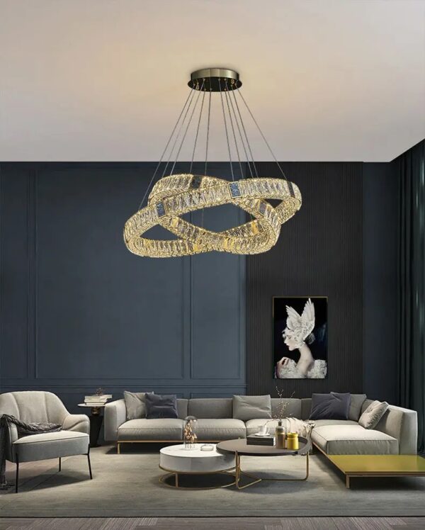 Candelabru LED 84 W Crystals Mozaique Gold 2