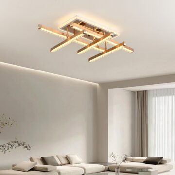 Lustra LED 142 W Zig Zag Dreptunghiular Gold