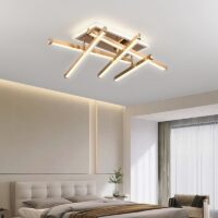 Lustra LED 142 W Zig Zag Dreptunghiular Gold