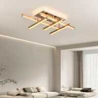 Lustra LED 142 W Zig Zag Dreptunghiular Gold