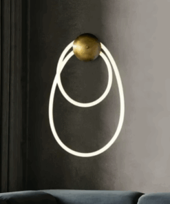 Aplica LED Round Cable Gold