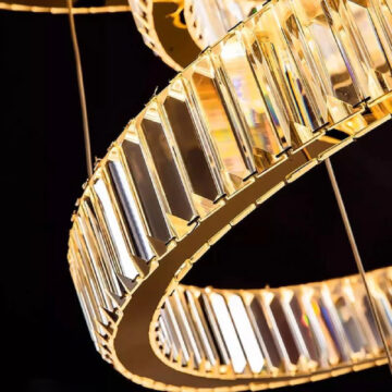 Candelabru LED 280W Minimalist Cristal Gold 5