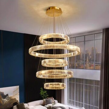 Candelabru LED 280W Minimalist Cristal Gold 5