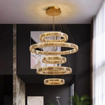 Candelabru LED 280W Minimalist Cristal Gold 5