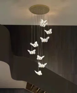 Candelabru LED 32W Butterfly Glow 8 Auriu