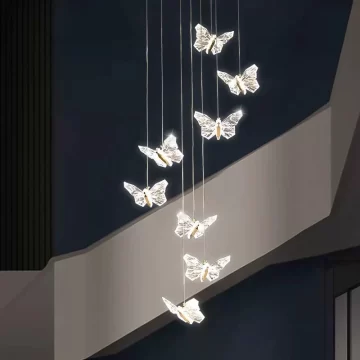 Candelabru LED 32W Butterfly Glow 8 Auriu