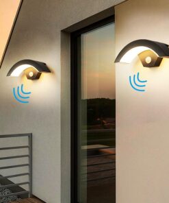 Aplica LED 9W Exterior Roller Black cu Senzor